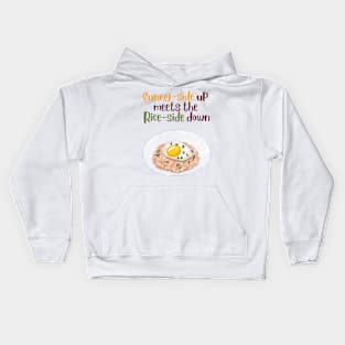 Sunny-side up  meets the  Rice-side down Kids Hoodie